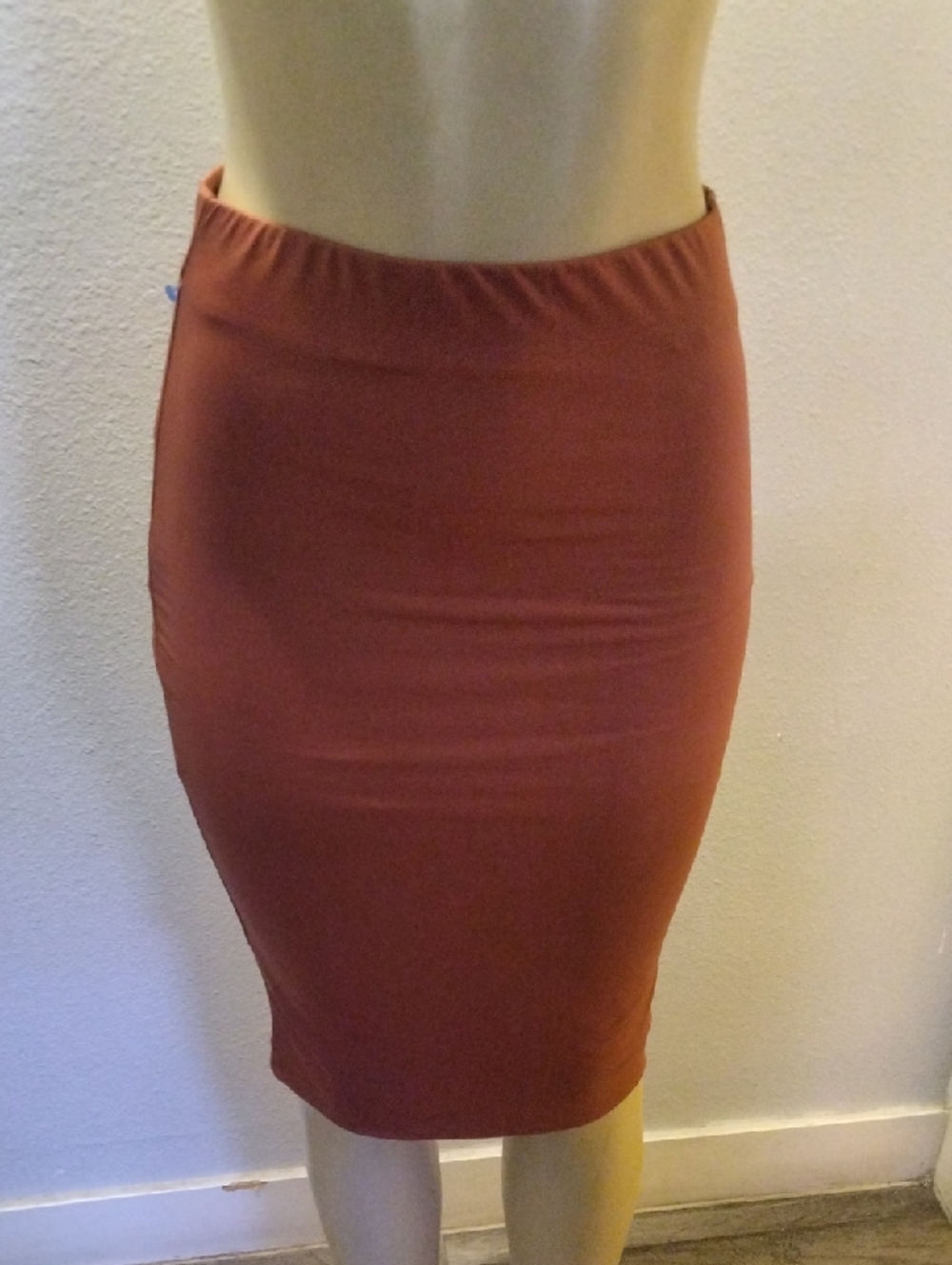 Revamped Rust-Tone Pencil Skirt - Women